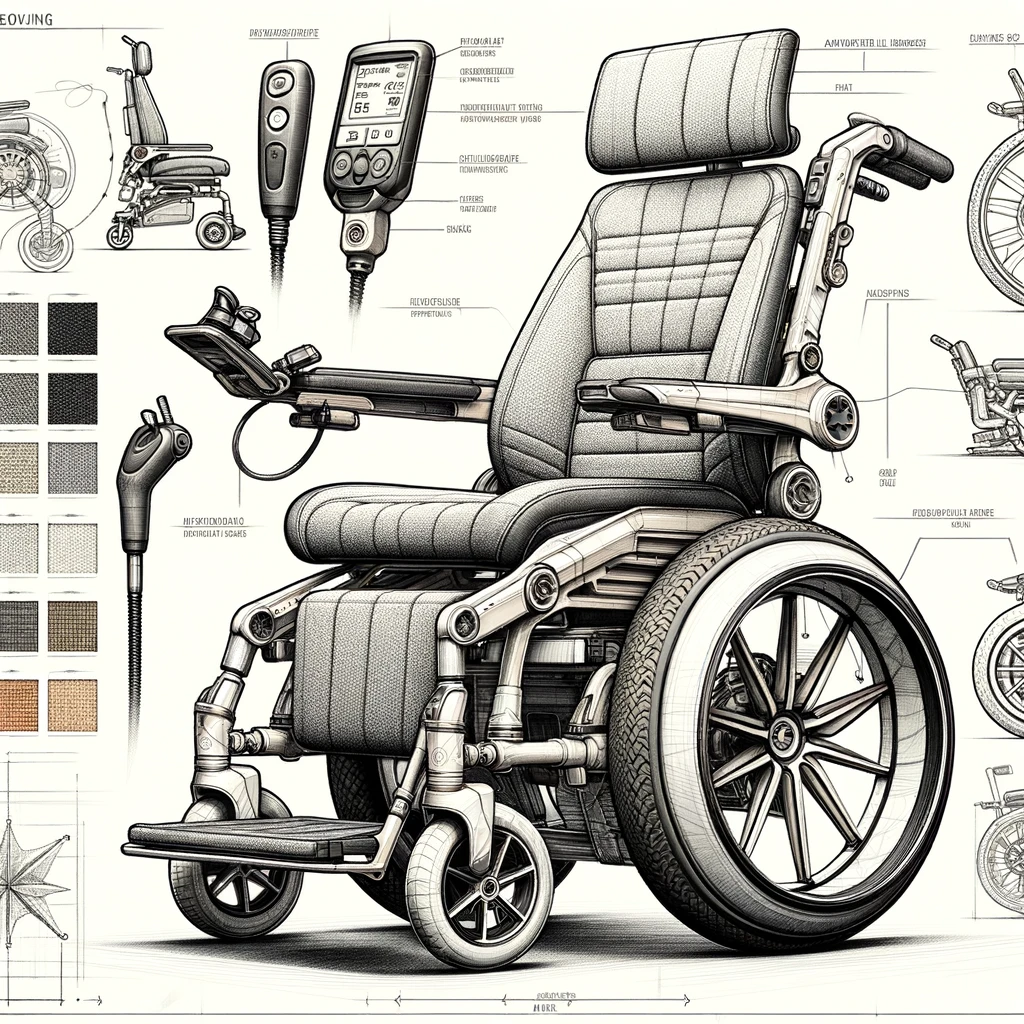 Návrh elektrický invalidní vozík